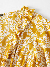 Boho Jumpsuit, Boho Romper, Cyan in Yellow