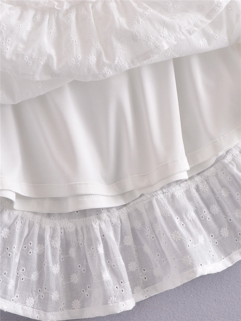 Mini Dress, Boho Dress, Sundress, Embroidered Dress, Vintage White Lace Zoe - Wild Rose Boho