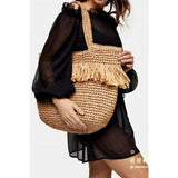 Boho Bag, Woven Straw Handbag, Savanna Tote - Wild Rose Boho