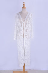 Beach Robe, Cover Up, Natalie in White Lace - Wild Rose Boho