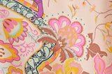 Boho Robe, Short Kimono Robe, Sweet Vintage Pink Flower - Wild Rose Boho
