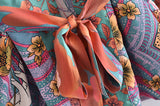Boho Robe, Kimono Robe, Moon Light in Green - Wild Rose Boho