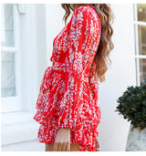 Boho Jumpsuit,Vintage Romper, Playsuit, Flower Child in Blue, Red and White - Wild Rose Boho