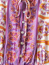 Boho Jumpsuit, Romper, Playsuit, Pink Little Flower - Wild Rose Boho