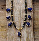 Boho Necklace, Adele Labradorite Teardrop Pendant Necklace