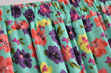 Boho Skirt, Midi Skirt, Camila Flower in Green - Wild Rose Boho