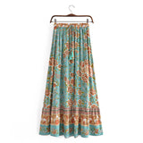 Boho Skirt, Maxi Skirt, Calida in Green - Wild Rose Boho
