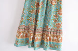 Boho Skirt, Maxi Skirt, Calida in Green - Wild Rose Boho