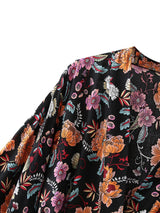 Boho Robe, Short Kimono Robe, Elliana in Black - Wild Rose Boho