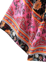 Boho Robe, Short Kimono Robe, Elliana in Black - Wild Rose Boho