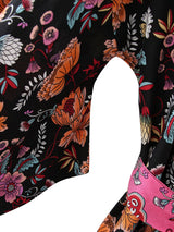 Boho Robe, Short Kimono Robe, Elliana in Black - Wild Rose Boho
