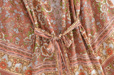 Boho Robe, Short Kimono Robe, Elliana Rosita in Brown - Wild Rose Boho