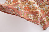 Boho Robe, Short Kimono Robe, Elliana Rosita in Brown - Wild Rose Boho