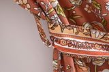 Boho Robe, Short Kimono Robe, Elliana Rosita in Brown - Wild Rose Boho