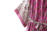 Boho Robe, Kimono Robe, Irma in Pink Berry - Wild Rose Boho