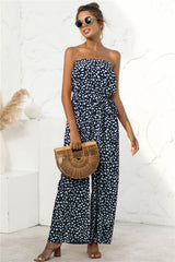 Boho Jumpsuit, Romper, Quincy in Navy Blue - Wild Rose Boho