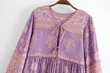 Gown Dress, Boho Maxi Dress, Loose Dress, Purple Anna Wild Rose