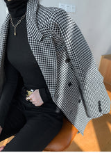 Boho Autumn Blazer, Vintage Plaid Blazer Wren