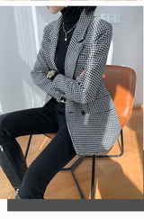 Boho Autumn Blazer, Vintage Plaid Blazer Wren