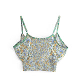 Boho Two Piece Set, Crop Top and Palazzo Pant, Elephant Roaming Jungle