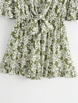 Boho Jumpsuit, Boho Romper, Playsuit, Florence in Green