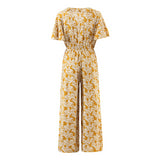 Boho Jumpsuit, Boho Romper, Cyan in Yellow