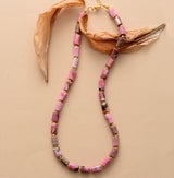 Boho Necklace, Apatite Lariat Chokers Necklace