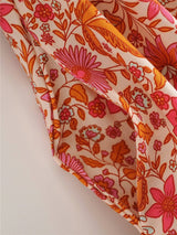 Boho Midi Dress, Sundress, Kaftan Dress, Indian Flower in Pink