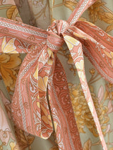 Boho Robe, Kimono Robe, Beach Cover up, Green Sierra Lace