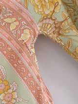 Boho Robe, Kimono Robe, Beach Cover up, Green Sierra Lace