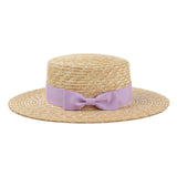 Boho Hat, Sun Hat, Beach Hat, Straw Hat, Gianna White and Black Ribbon