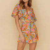 Boho Jumpsuit, Boho Romper, De Rose Blossom