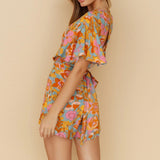 Boho Jumpsuit, Boho Romper, De Rose Blossom