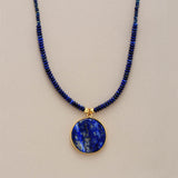 Boho Necklace, Lapis Luzuli Pendant Necklaces