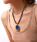 Boho Necklace, Lapis Luzuli Pendant Necklaces