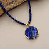 Boho Necklace, Lapis Luzuli Pendant Necklaces