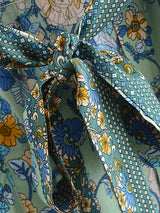 Boho Robe, Kimono Robe, Beach Cover up, Short Robe, Oceane Blue Matilda