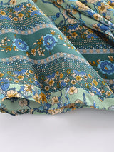 Boho Robe, Kimono Robe, Beach Cover up, Short Robe, Oceane Blue Matilda