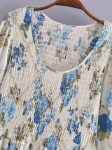 Boho Maxi Dress - Gown - Adrienne Blue Naomie - Bohemian Style - Elegant Evening Dress