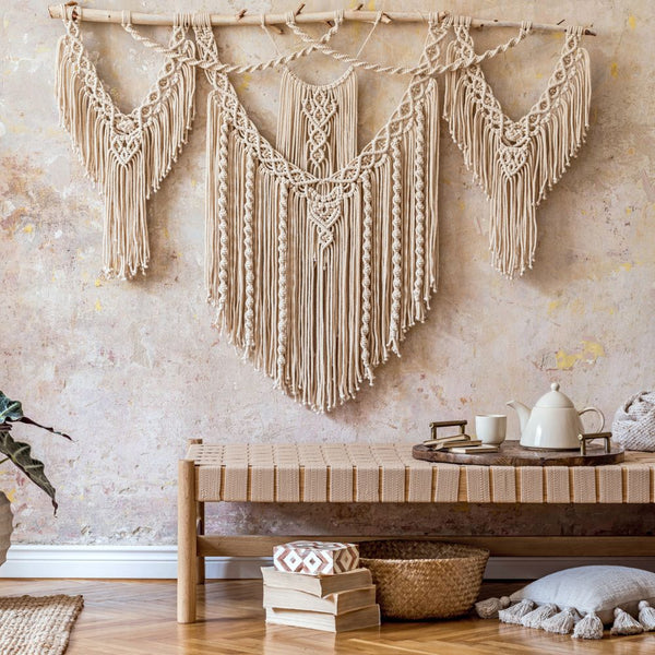 Boho Macrame Wall Hanging - Handwoven Tapestry - Bohemian Home Decor Elowen