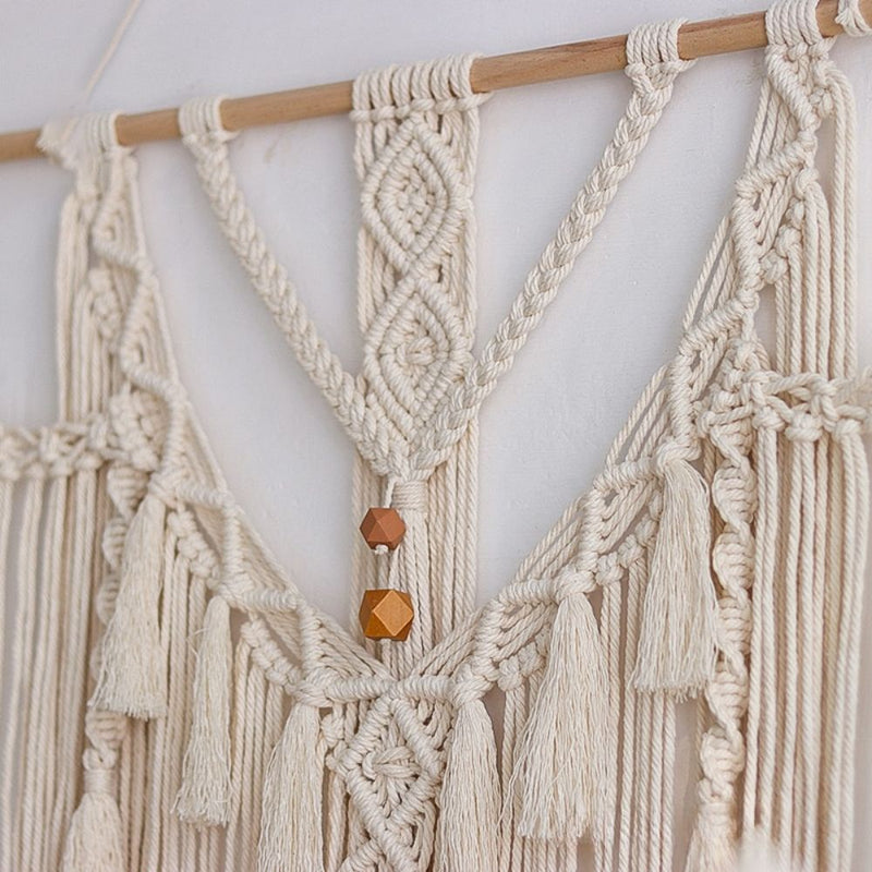 Boho Macrame Wall Hanging - Handwoven Tapestry - Bohemian Home Decor Elowen