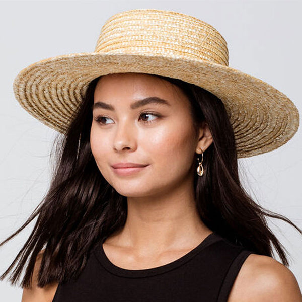 Boho Hat, Beach Sun Hat, Brim Straw Hat, Analia Peal Strap