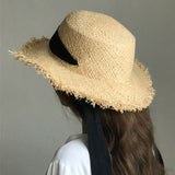 Boho Hat, Sun Hat, Beach Hat, Raffia Hat, Beige Holiday