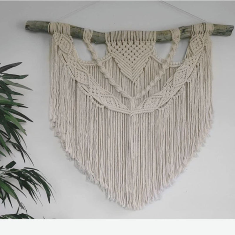 Boho Macrame Wall Hanging - Handcrafted Handwoven Tapestry - Bohemian Home Decor Ansel