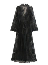 Boho Robe, Lace Gown Robe, Sexy Lingerie Robes, Sofia Robe in Black