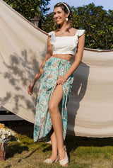 Boho Skirt, Hippie Skirts, Maxi Skirt, Elliana Green Kezia