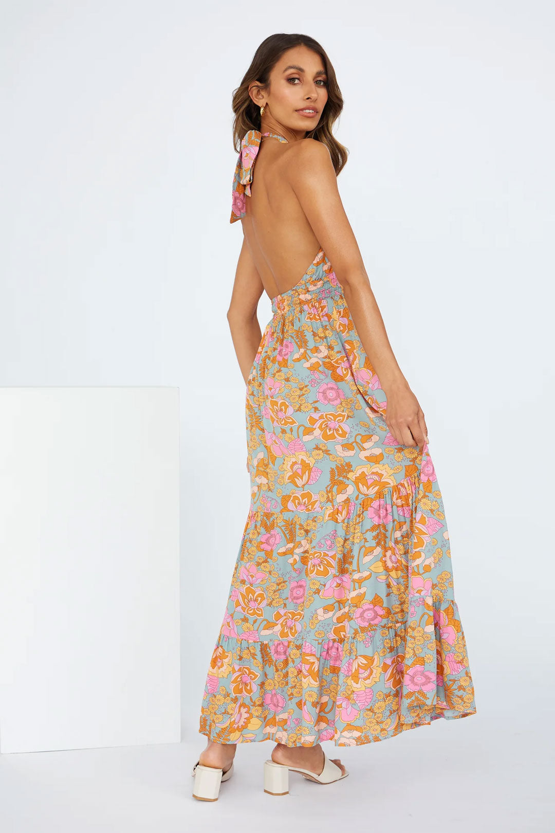 Maxi Dress, Boho Dress, Sundress, Halter Neck Catalina – Wild Rose Boho