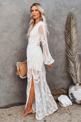 Maxi Dress - Boho Dress - Sundress - Lace Dress - White Aitana