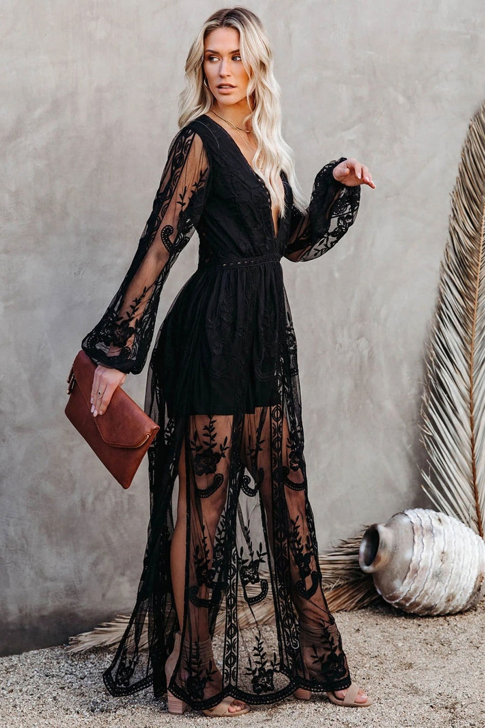 Maxi Dress - Boho Dress - Sundress - Lace Dress