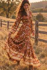 Amie Brown bohemian floral maxi dress — Wild Rose Boho editorial cover